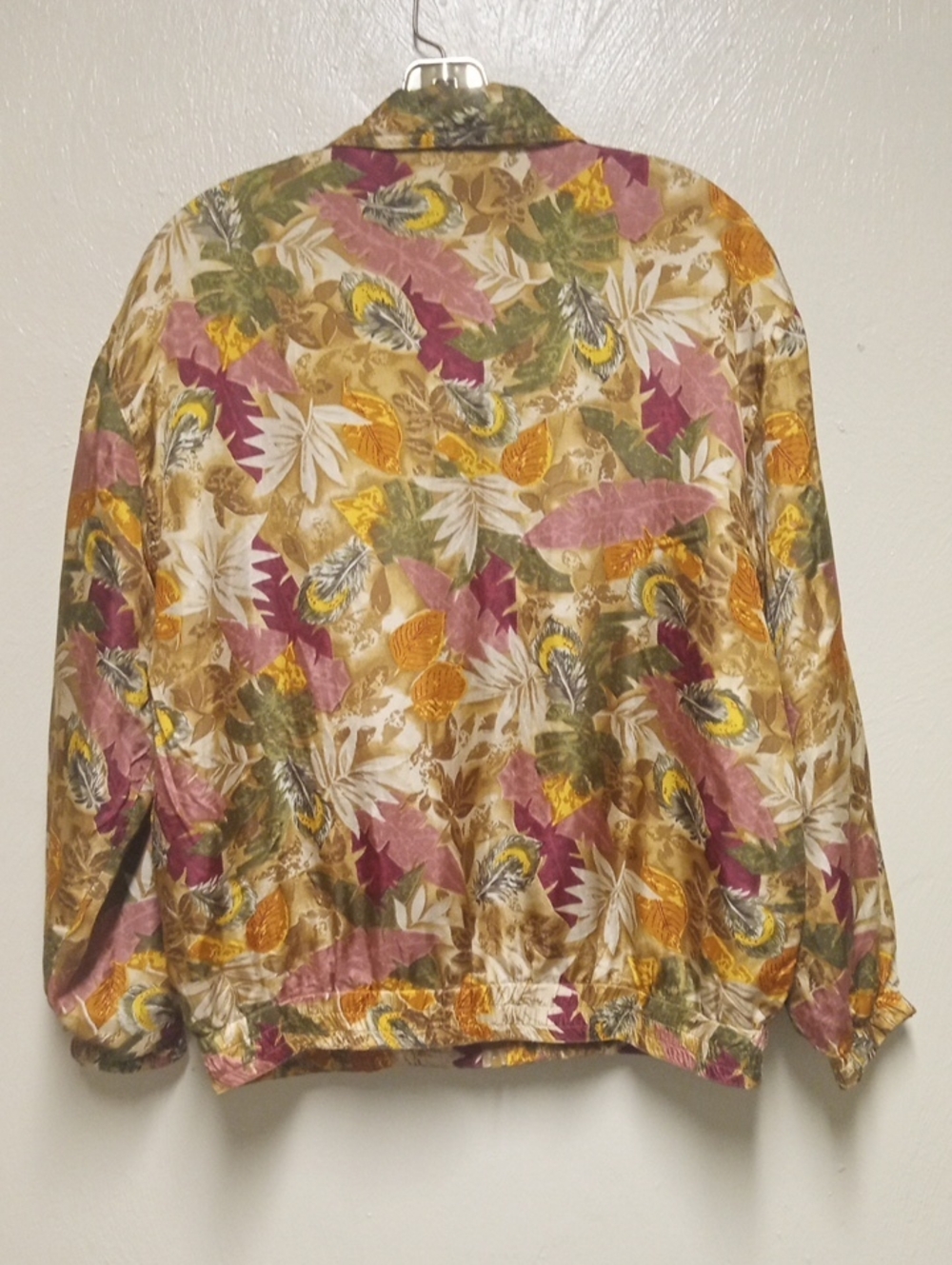 Vintage Fall Silk Light Jacket Size Small Runs Medium With Pockets Vital Zone - Picture 6 of 11